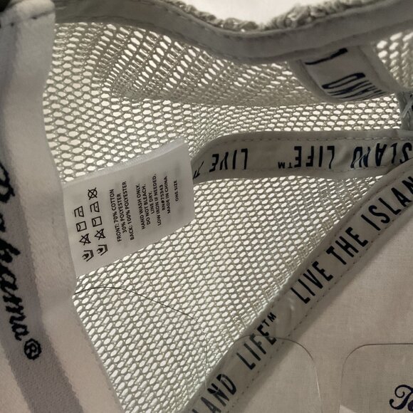 Tommy Bahama Blue Adjustable Trucker Hat With Mesh Back & Dolphin Logo - Picture 4 of 6